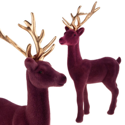 TG61448-10 VELOURS-RENTIER RENTIER DEKORATIVES GESCHENK FÜR WEIHNACHTSDEKORATIONEN