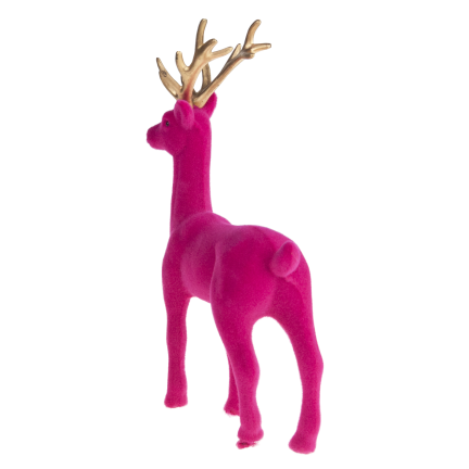 TG61448-7 SOB OBRÁCENÝ RŮŽOVÝ ZLATÝ PAROH PLASTOVÝ JELEN VELUR