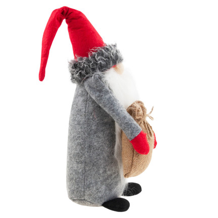 TG63073 Santa Claus Vousatý skřítek Velká 35cm dekorace na vánoční stromek skřítek