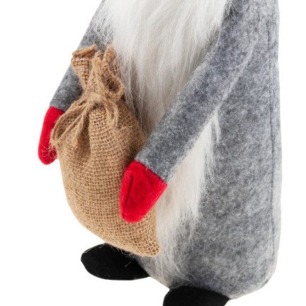 TG63073 Santa Claus Vousatý skřítek Velká 35cm dekorace na vánoční stromek skřítek