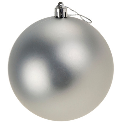 TG63128-1 SILBERNE WEIHNACHTSBAUMKUGELN 10CM 3ER SET UNZERBRECHLICHE KUGELN