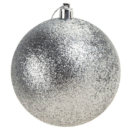 TG63128-1 SILBERNE WEIHNACHTSBAUMKUGELN 10CM 3ER SET UNZERBRECHLICHE KUGELN
