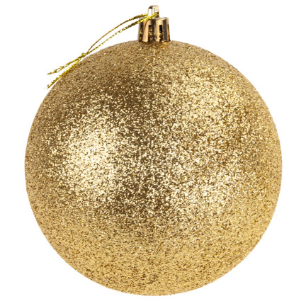 TG74324-3 CHRISTBAUMKUGELN 12 STK. 3CM SET GOLD GLITTER MATT GLITTER FÜR WEIHNACHTSBAUM