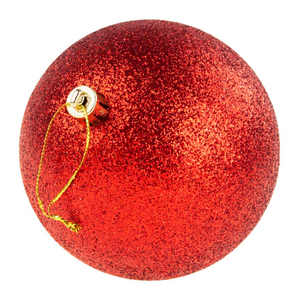 TG63172-3 Rotes Weihnachtsbaumschachtel-Set 6cm 6 Stück nicht abblätternde Weihnachtsbaumschachtel