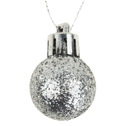 TG63160-1 WEIHNACHTSBAUMKUGELN SILBER 8TLG. 2CM UNZERBRECHLICH SET