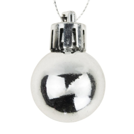 TG63160-1 WEIHNACHTSBAUMKUGELN SILBER 8TLG. 2CM UNZERBRECHLICH SET