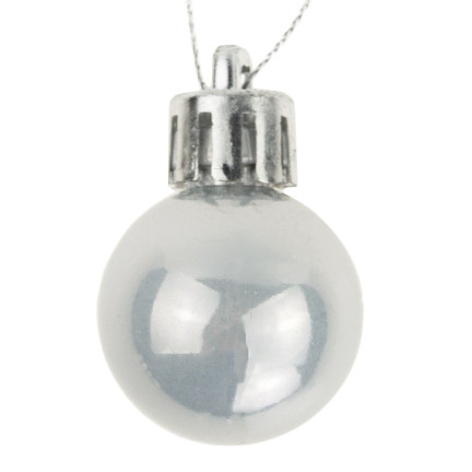 TG63160-1 WEIHNACHTSBAUMKUGELN SILBER 8TLG. 2CM UNZERBRECHLICH SET