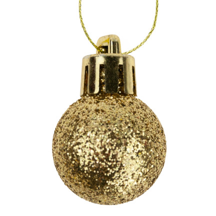 TG63160-2 GOLD WEIHNACHTSBAUMKUGELN WEIHNACHTSBAUMSCHMUCK 8TLG 2CM UNZERBRECHLICH SET