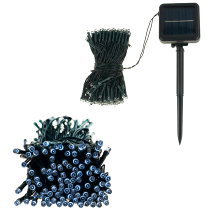 TG63191-1 Vánoční stromek LAMPA 200 LED SOLAR COLD WHITE OUTDOOR CANDLEWAY LAMPS