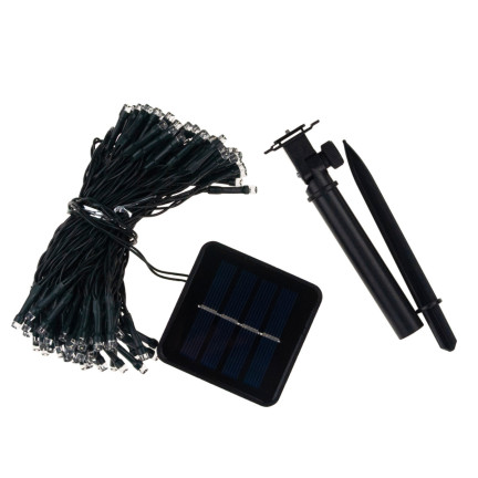 TG63193-1 SOLAR vánoční osvětlení stromu 500 LED 52m GIRLANDS COLD WHITE 8 FUNCTIONS