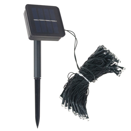TG63193-1 SOLAR vánoční osvětlení stromu 500 LED 52m GIRLANDS COLD WHITE 8 FUNCTIONS
