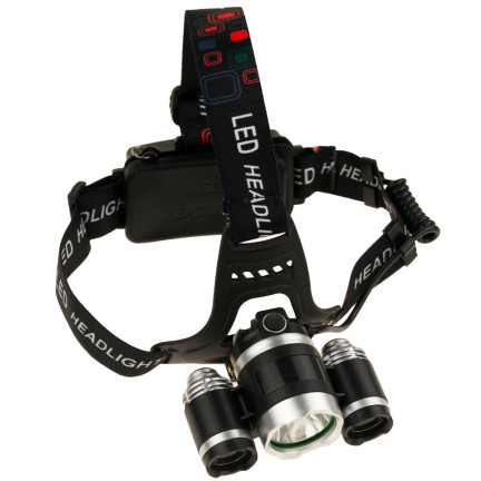 TG63200 ZOOM LED ZOOM CREE XML T6 HEADLIGHT 2 dobíjecí baterie + 2 nabíječky