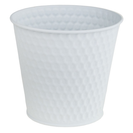 TG63222-1 BLUMENTOPFDECKEL AUS METALL WEISS