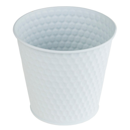 TG63222-1 BLUMENTOPFDECKEL AUS METALL WEISS