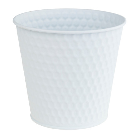 TG63222-1 BLUMENTOPFDECKEL AUS METALL WEISS