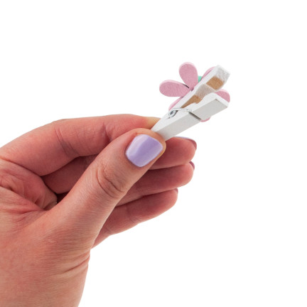 TG63859 DEKORATIVE HÖLZERNE MINI-CLIPS PASTELL 9PCS EASTERLY