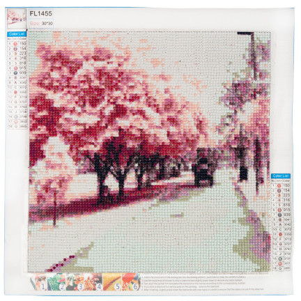 TG64203-10 DIAMANT EMBROider Diamant Malerei Diamant Mosaik PARK OF TREES ALEY 5D
