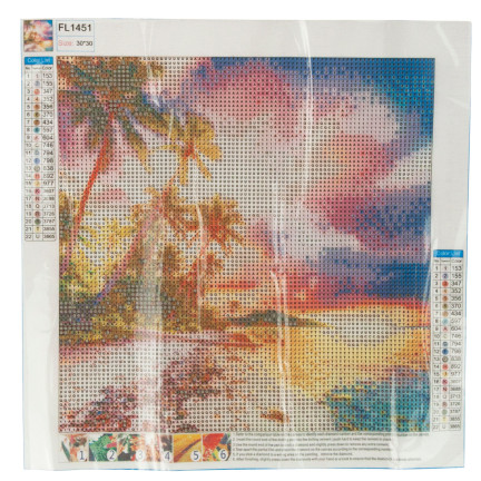 TG64203-11 Diamantová výšivka Diamond Painting 5D Beach Mosaic