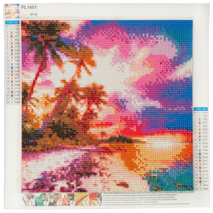 TG64203-11 Diamantová výšivka Diamond Painting 5D Beach Mosaic