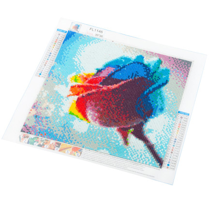 TG64203-12 DIAMANT EMBROIDED Diamant Malerei Diamant Mosaik Regenbogen Rose 5D