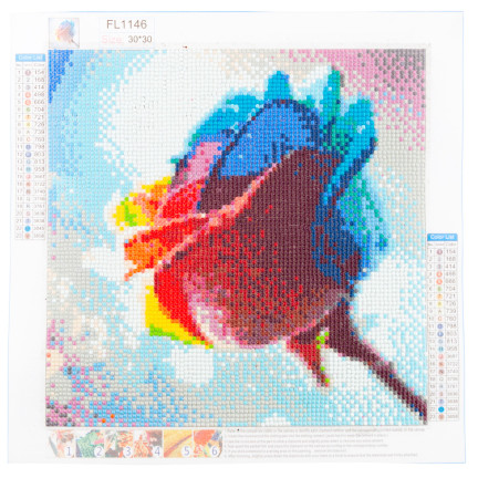 TG64203-12 DIAMANT EMBROIDED Diamant Malerei Diamant Mosaik Regenbogen Rose 5D