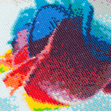 TG64203-12 DIAMANT EMBROIDED Diamant Malerei Diamant Mosaik Regenbogen Rose 5D