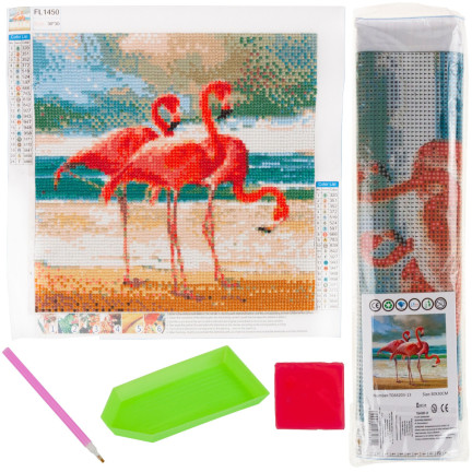 Diamant-mosaik diamant malerei flamingi vögel 5d