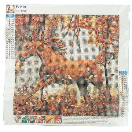 TG64203-15 DIAMANT-STICKEREI PFERD 3D DIAMANT-MALEREI