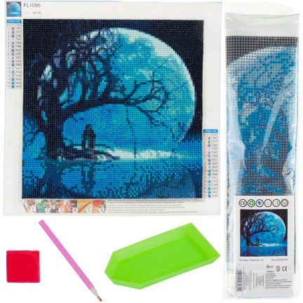 Diamant-stickerei malerei 3d mond