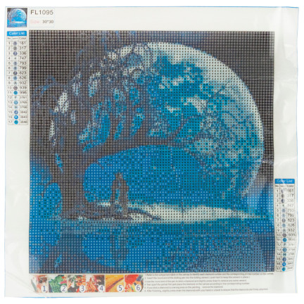 Diamant-stickerei malerei 3d mond