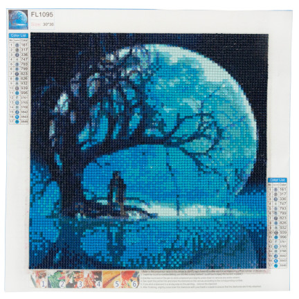 Diamant-stickerei malerei 3d mond