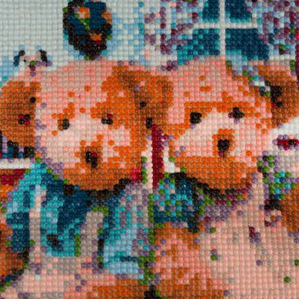 TG64203-4 DIAMANT-STICKEREI MALEREI 3D-TEDDYBÄREN