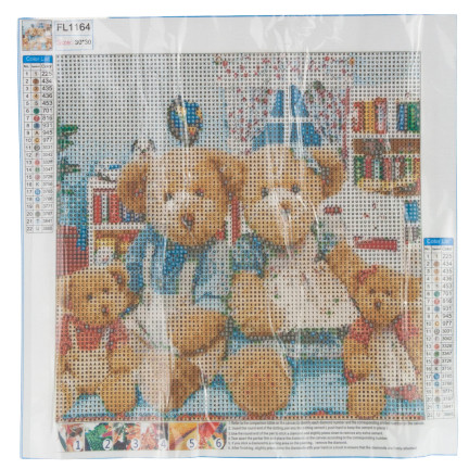 TG64203-4 DIAMANT-STICKEREI MALEREI 3D-TEDDYBÄREN