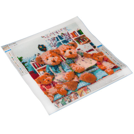 TG64203-4 DIAMANT-STICKEREI MALEREI 3D-TEDDYBÄREN