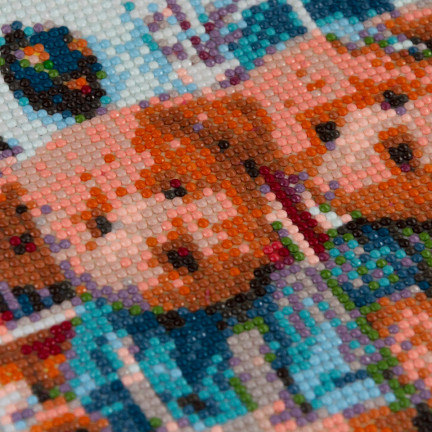 TG64203-4 DIAMANT-STICKEREI MALEREI 3D-TEDDYBÄREN