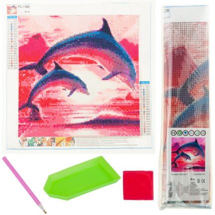 Diamant-stickerei malerei 3d delphine