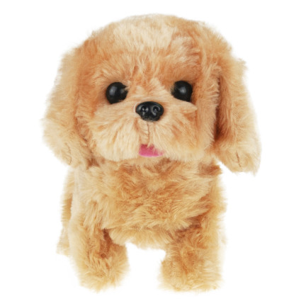 Interaktiver hund walking puppy hellbraun