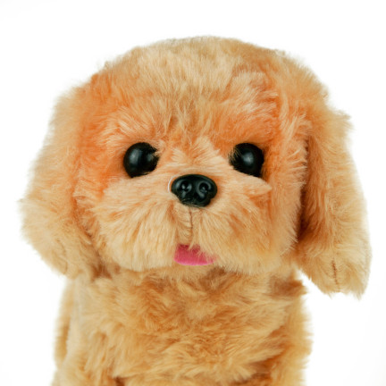 Interaktiver hund walking puppy hellbraun