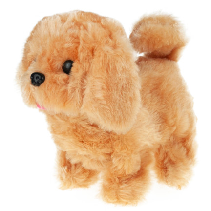 Interaktiver hund walking puppy hellbraun