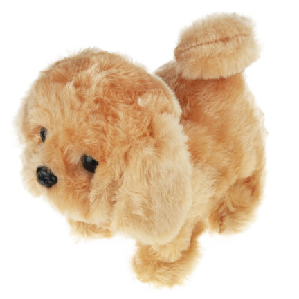 Interaktiver hund walking puppy hellbraun