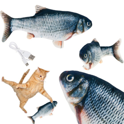 TG64361 ELEKTRISCHER SPRINGENDER FISCH KATZE SPIELZEUGFISCH