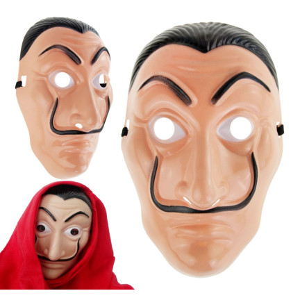 TG64369 Halloweenská maska SALVADOR DALI LA CASA DE PAPEL Útok z filmu
