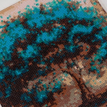 TG64203-14 DIAMOND EMBROiderie Diamond Painting Diamond Tree Mosaic BLUE 5D