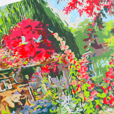 Gerahmtes gemälde ohne bordüren 30x40 landhaus