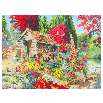 Gerahmtes gemälde ohne bordüren 30x40 landhaus