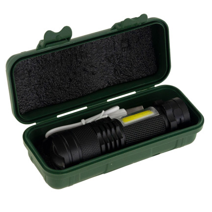 Tactical LED zoom cree dioda q5 taschenlampe mit USB + tasche