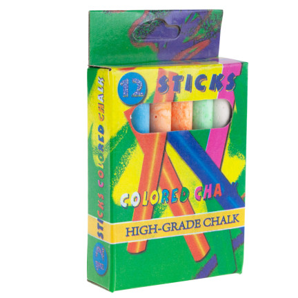 TG64655 SCHULTAFELKREIDE 12TLG. FARBENFROHES SCHREIBFARBEN-SET