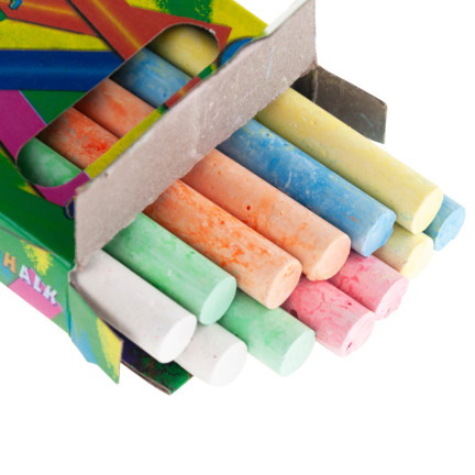 TG64655 SCHULTAFELKREIDE 12TLG. FARBENFROHES SCHREIBFARBEN-SET