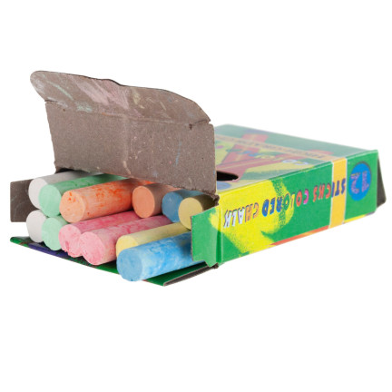 TG64655 SCHULTAFELKREIDE 12TLG. FARBENFROHES SCHREIBFARBEN-SET