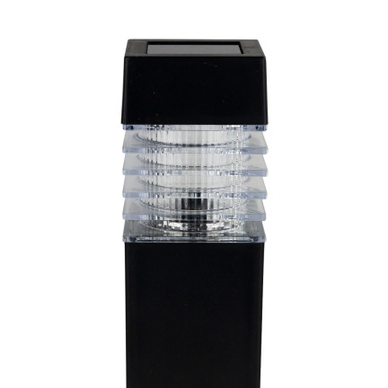TG64670 - Set of 4 Solar LED Garden Stake Lights, Black, 39 cm
